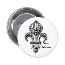 Fleur-de-Lis Pinback Button