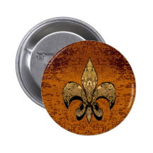 Fleur-de-Lis Pinback Buttons