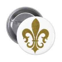 FLEUR DE LIS PINBACK BUTTONS