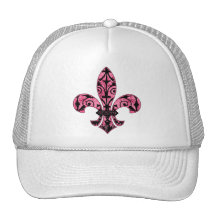 Fleur de lis Pink Gifts Hat