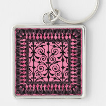 Fleur de lis Pink Gifts Keychains