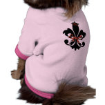 Fleur de lis Queen with bow pet clothing