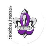 Fleur De Lis Sarcoidosis Hope stickers