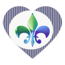 Fleur-de-Lis Heart Sticker