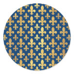 Fleur-de-lis Round Stickers