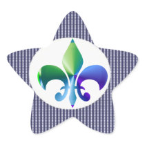 Fleur-de-Lis Star Stickers