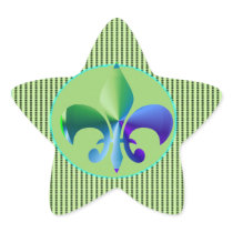 Fleur-de-Lis Star Stickers