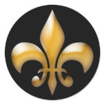 Fleur de Lis Stickers in Black and Gold