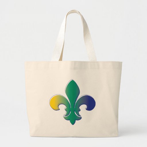 Fleur De Lis tri coloured Canvas Bags