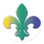Fleur De Lis tri coloured stickers