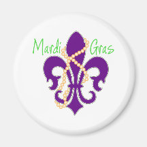 Fleur De Lis with beads Magnets