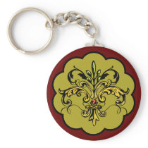 Fleur de lis Xmas Key Chain