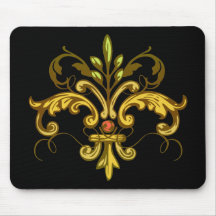 Fleur de lis Xmas Mousemats