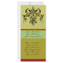 Fleur de lis Xmas Custom Rack Cards