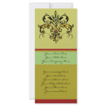 Fleur de lis Xmas rack cards