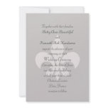 Fleur de Lise Wedding Invitation in Smokey Greys