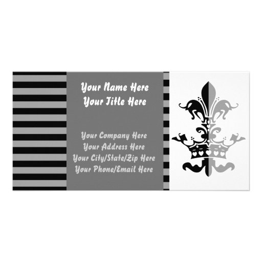 Fleur Heart Crown - Black Photo Card