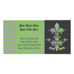 Fleur Heart Crown - Green Customized Photo Card