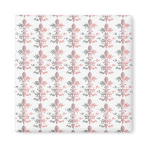 Fleur Heart Crown - Pink Refrigerator Magnet