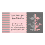 Fleur Heart Crown - Pink Photo Card Template