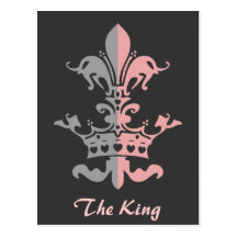 Fleur Heart Crown - Pink Post Cards