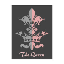Fleur Heart Crown - Pink Postcard