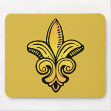 Fleur Mediaeval - Gold Mouse Pads