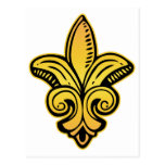 Fleur Mediaeval - Gold Postcards