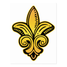 Fleur Mediaeval - Gold Postcards