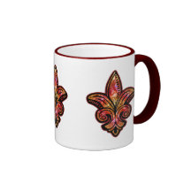 Fleur Mediaeval - Red Coffee Mugs