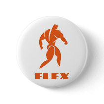 Flex Bodybuilding Button