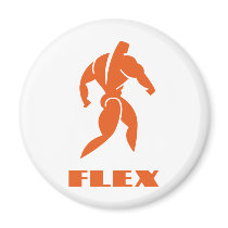 Flex Bodybuilding Refrigerator Magnets