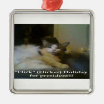 Flick For President! Christmas Tree Ornaments