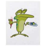 flies for dinner funny frog cartoon flyers