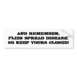 flies spread disease bumper stickers