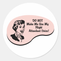 Flight Attendant Voice Sticker