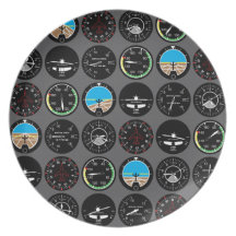 Flight Instruments Party Plates