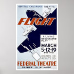 Flight Newspaper Play 1940 WPA posters