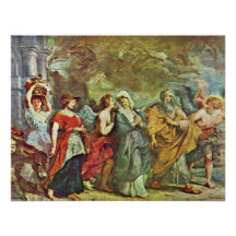 Flight Of Lot By Rubens Peter Paul (Best Quality) Personalized Announcements