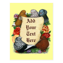 Flight Pigeon Scroll Postcards