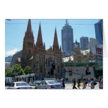 Flinders & Swanston Streets - Melbourne Greeting Cards