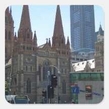 Flinders & Swanston Streets - Melbourne Square Sticker