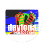 Flip Flop Art Round Stickers