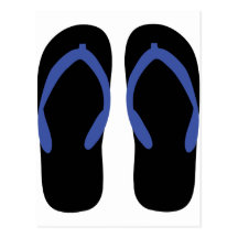 flip-flop icon postcard