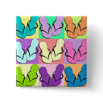Flip Flop Parade Flair Button
