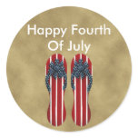 Flip Flops 4th Of July Sticker