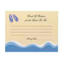 Flip Flops Beach Bridal Advise Card Personalized Invitation