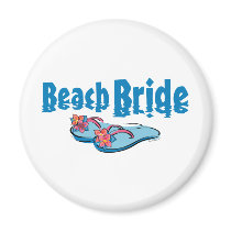 Flip Flops Beach Bride Refrigerator Magnets