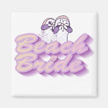 Flip Flops Beach Bride Tshirts and Gifts Fridge Magnet