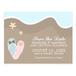 Flip Flops Beach Wedding Announcements Postcard
